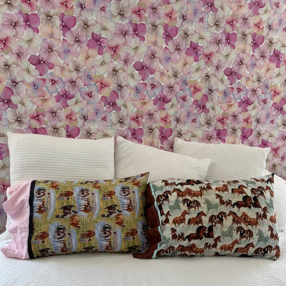 HANDMADE Horse Pillowcase Set Western Equestrian Ranch Cowgirl Bedding Rustic